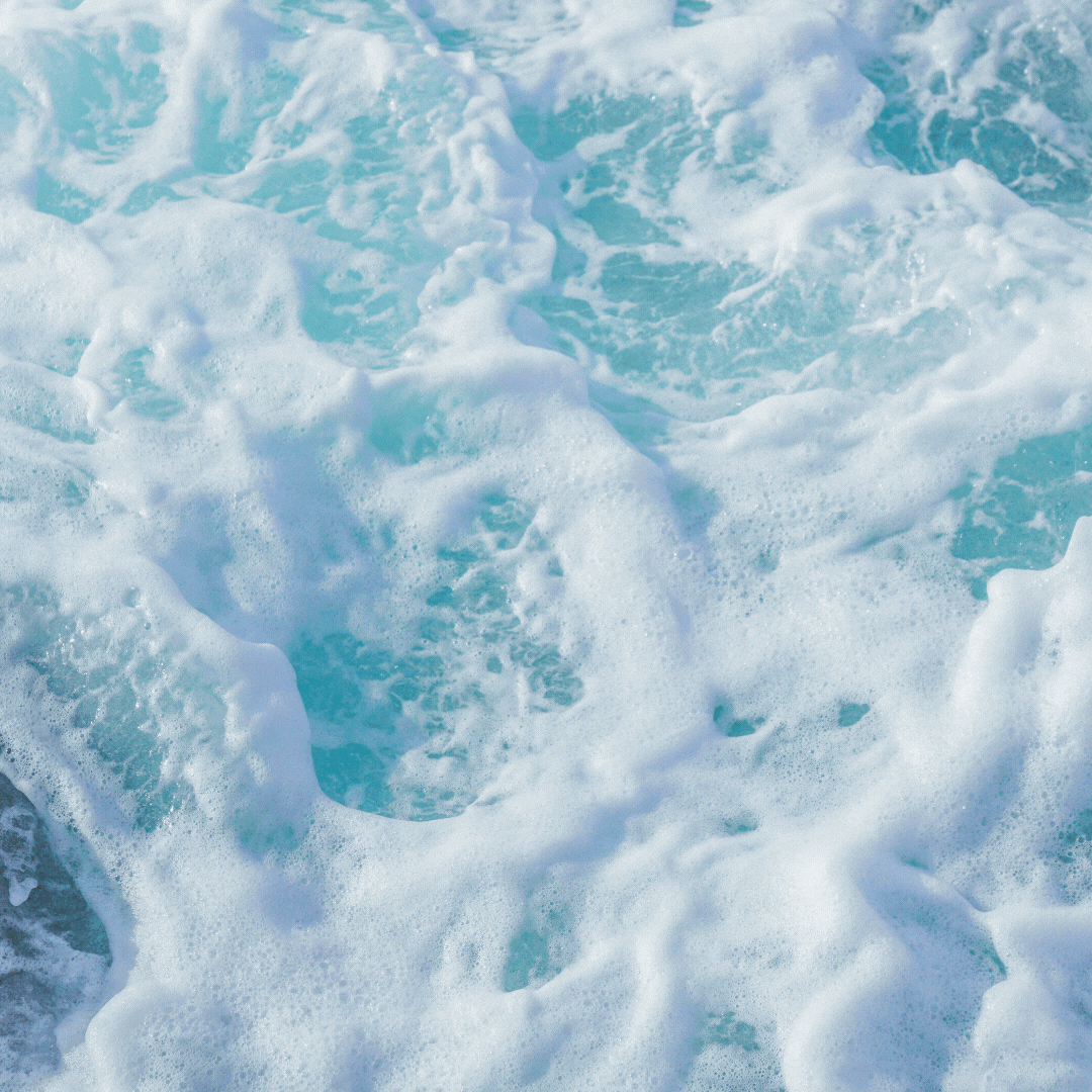 Vibrant blue ocean water texture with lively, breezy wave animation